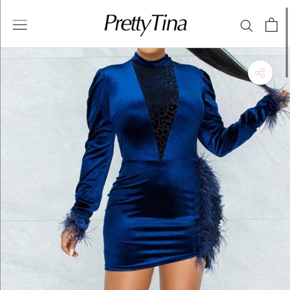 Pretty Tina Dresses & Skirts - Never Worn   Pretty Tina Black FEATHER PATCHWORK UNDENIABLE MINI DRESS